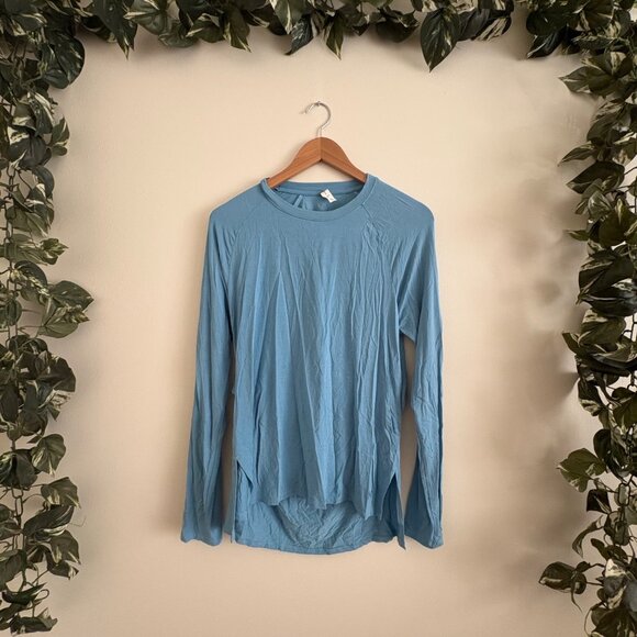 Under Armour Athletic Open Back Loose Long Sleeve Shirt Blue Women’s Size M - Picture 1 of 8